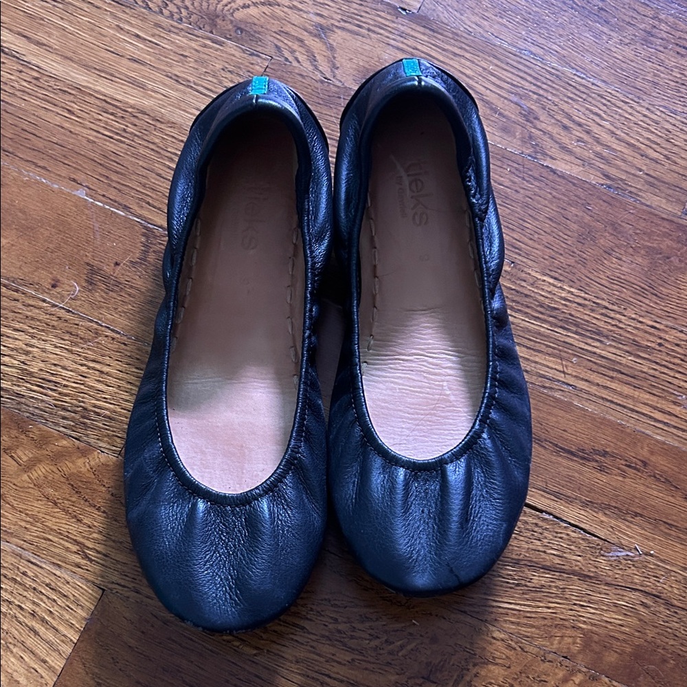 Tieks Classic Black Leather Flats
